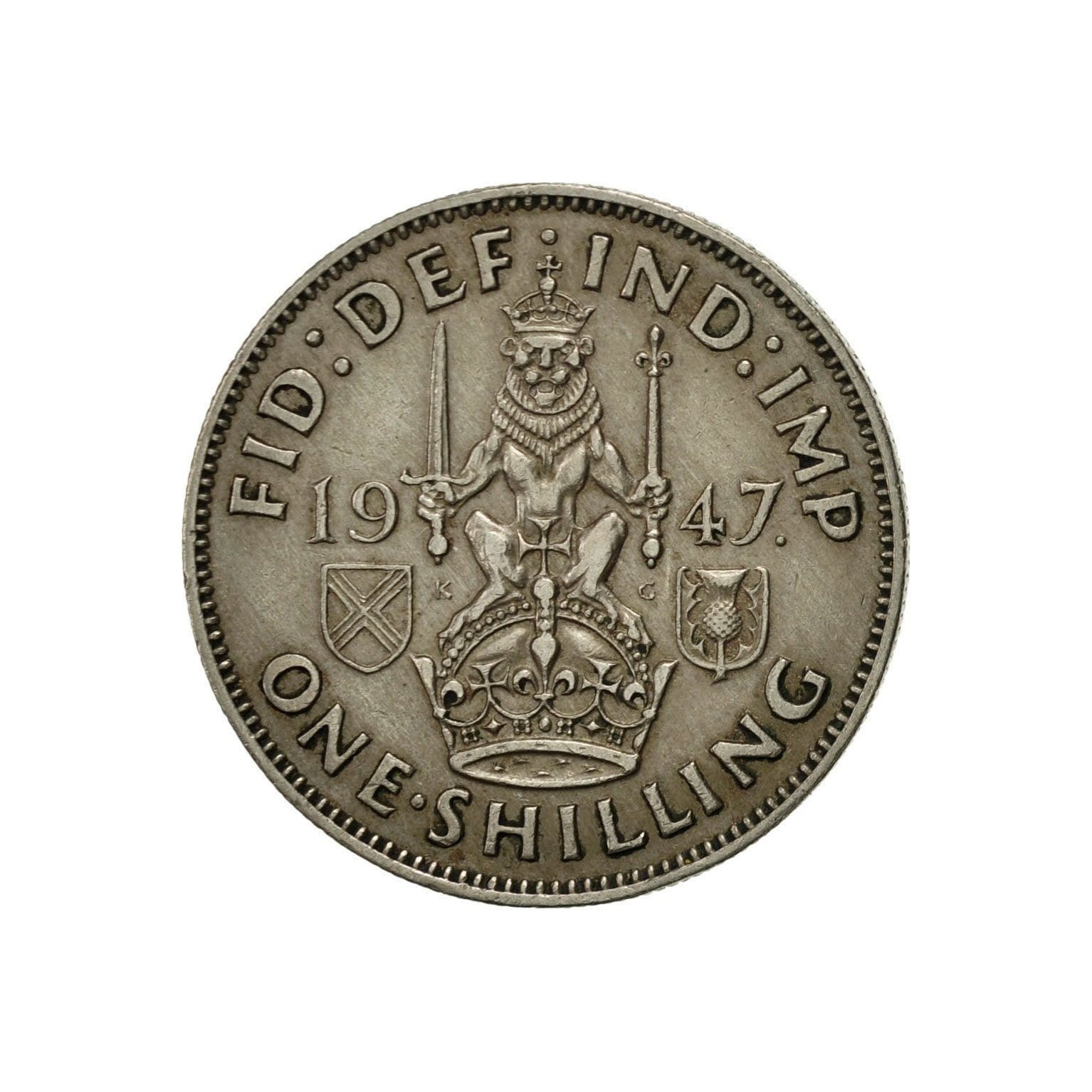 Image of 1947 Scottish Shilling Coin Great Britain From King George Vi, Perfect For Birthdays , Anniversary Or Craft & Jewellery