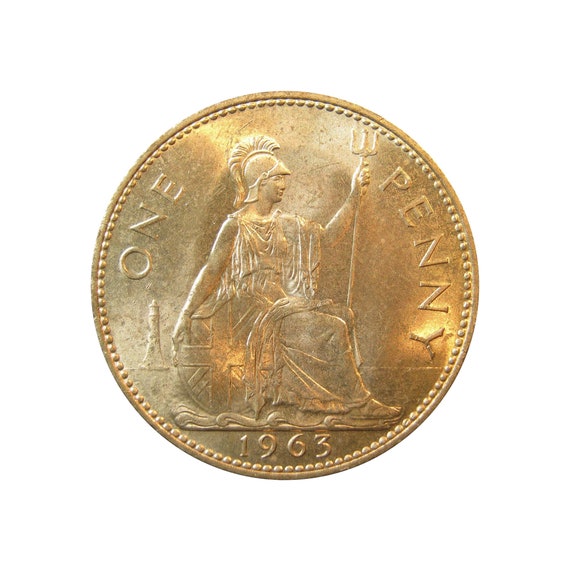 1963年 1ペニーコイン イギリス エリザベス2世女王より 誕生日、記念日