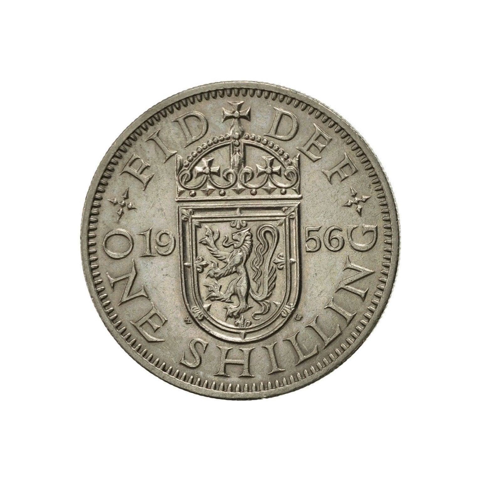 Image of 1956 Scottish Shilling Coin Great Britain From Queen Elizabeth 2nd, Perfect For Birthdays , Anniversary Or Craft & Jewellery