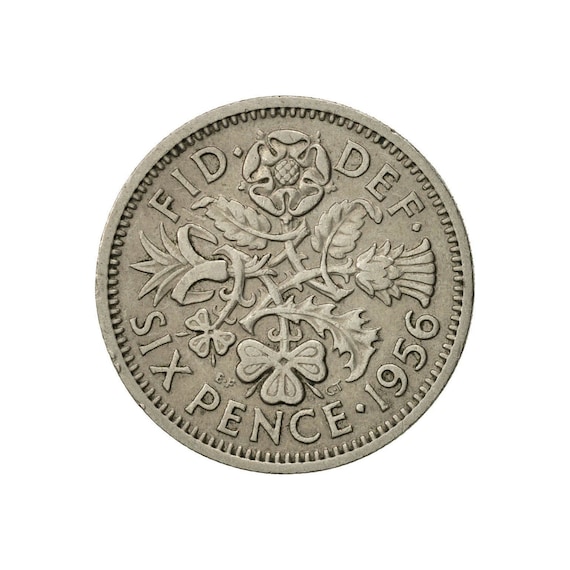 1956年 6ペンス硬貨 イギリス エリザベス2世女王より 誕生日、記念日