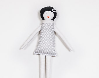 Soft doll  - Brigitte - silver grey