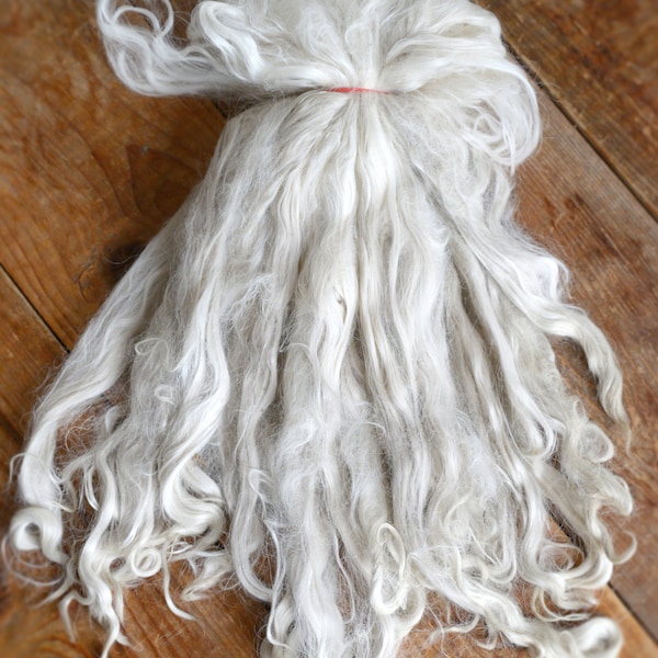 Suri Alpaca: pelo de muñeca CRUDO, 20-25 cm - 8"-10"
