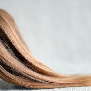 Pelo de muñeca de alpaca suri, listo para usar, mechones peinados y lavados, fibras naturales