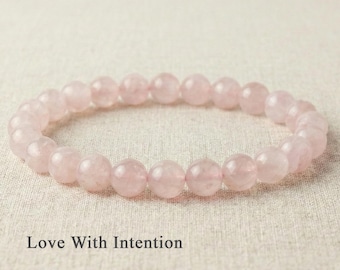 Custom Rose Quartz Bracelet Design | Love & Compassion Crystal Jewelry | Made to Order