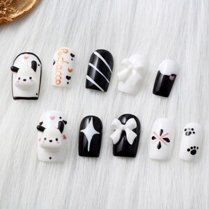 Dog design PRESS ON NAILS, Fake Nails, Glue On Nails, Colorful & Convenient Handmade Nails