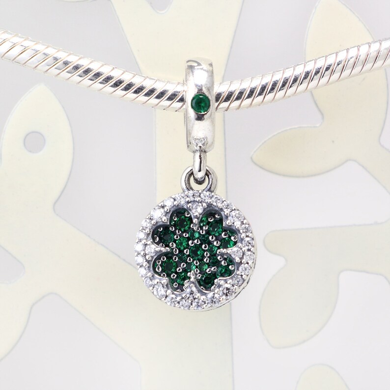 Authentic Pandora Charms 925 ALE Sterling Silver Green Crystal Etsy