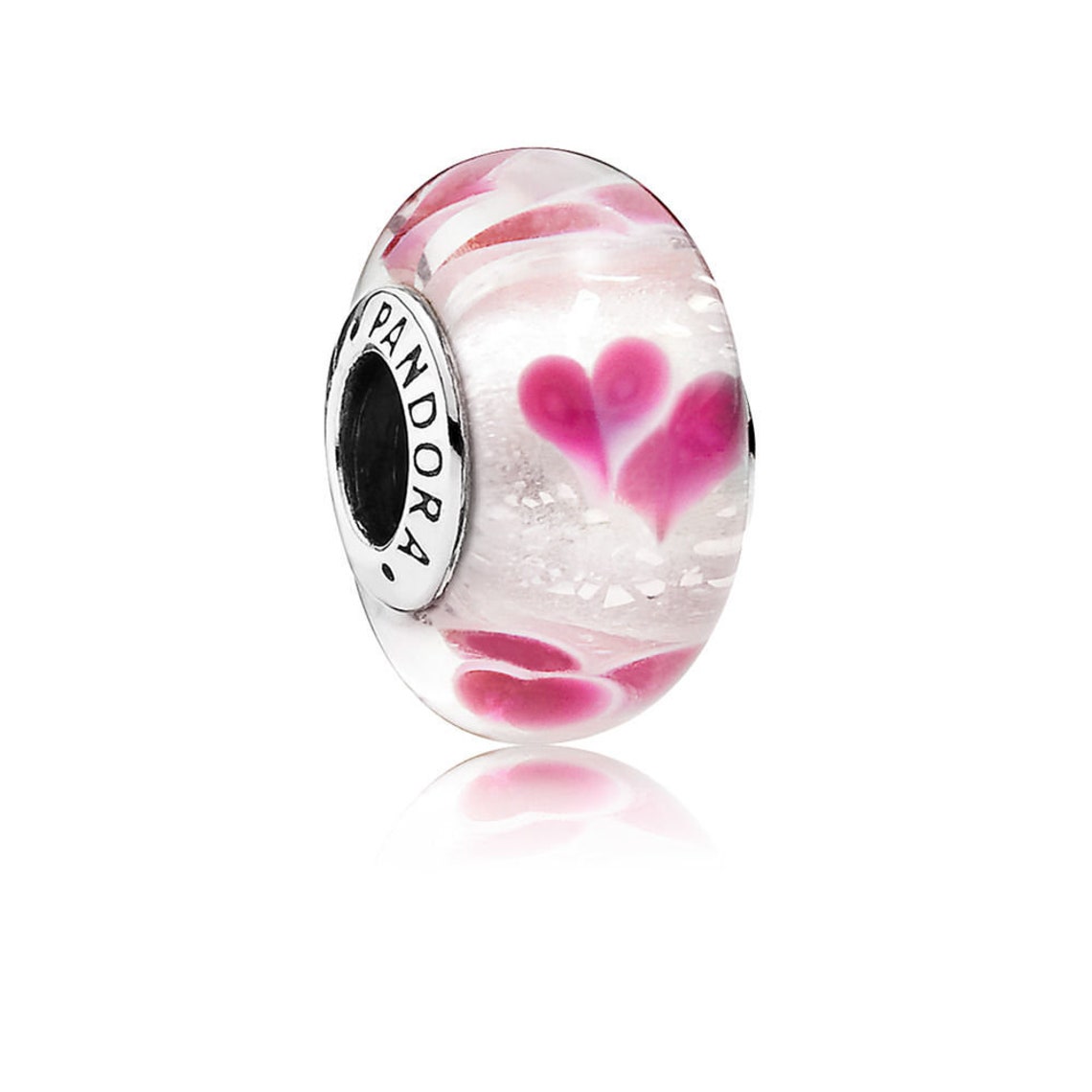 Authentic Pandora Charms 925 ALE Sterling Silver Pink Heart Etsy