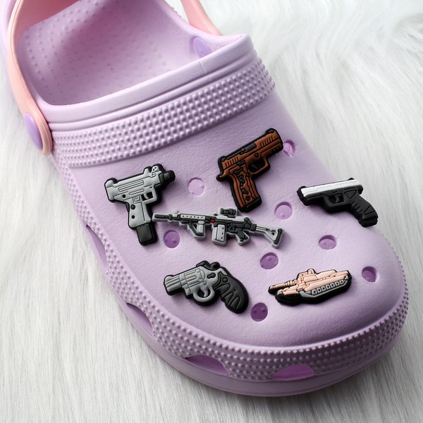 Gun Shoe Charms Shoe Clog Charm Fashion Croc Pins Control Charms Shoe Clips Kids Charms Meme Croc Charms Perfect Birthday Gift for Her