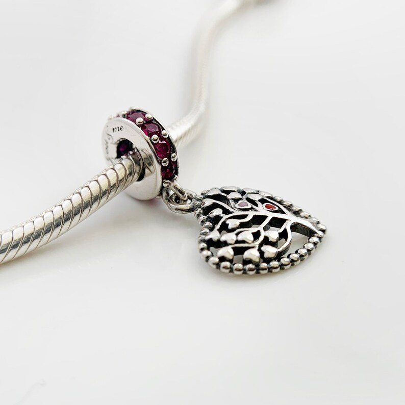 Authentic Pandora Charms 925 Sterling Silver ALE Tree Red Etsy