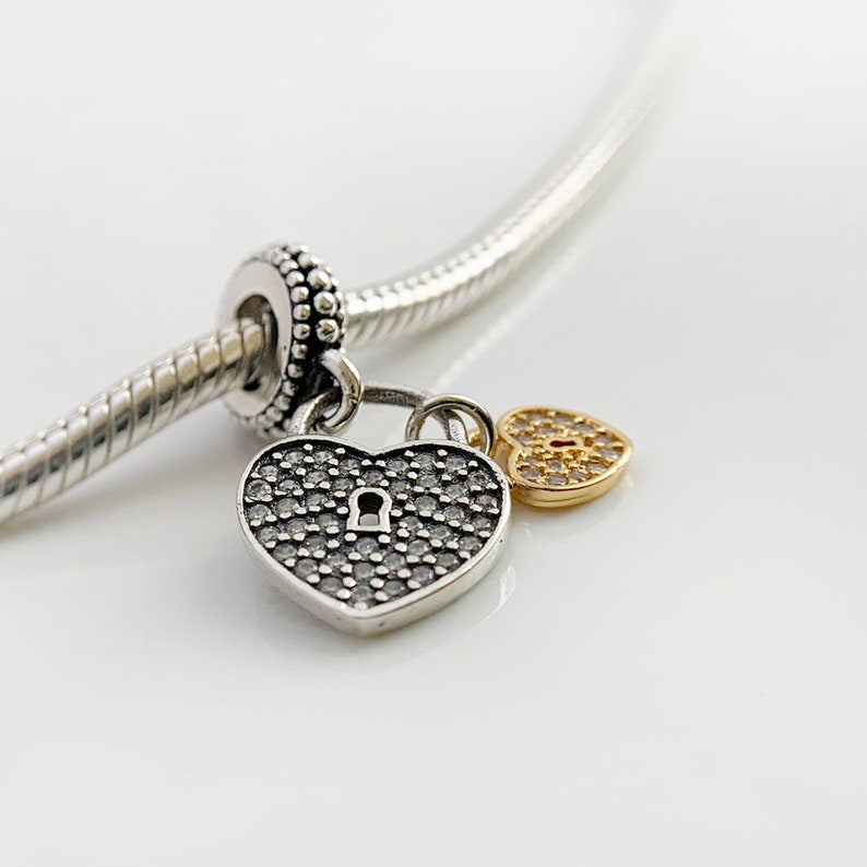 Authentic Pandora Charms 925 ALE Sterling Silver Love Lock Etsy