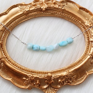 LARIMAR NECKLACE, CURB Chain Necklace, Larimar Gemstones, Express Your Unique Style With The Larimar Necklace In 925 Sterling Silver
