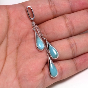 LARIMAR NECKLACE, LARIMAR Gemstones, 925 Sterling Silver Gemstone Necklace, Silver Necklace, Necklace Pendant, Silver Jewelry, Gift for Her