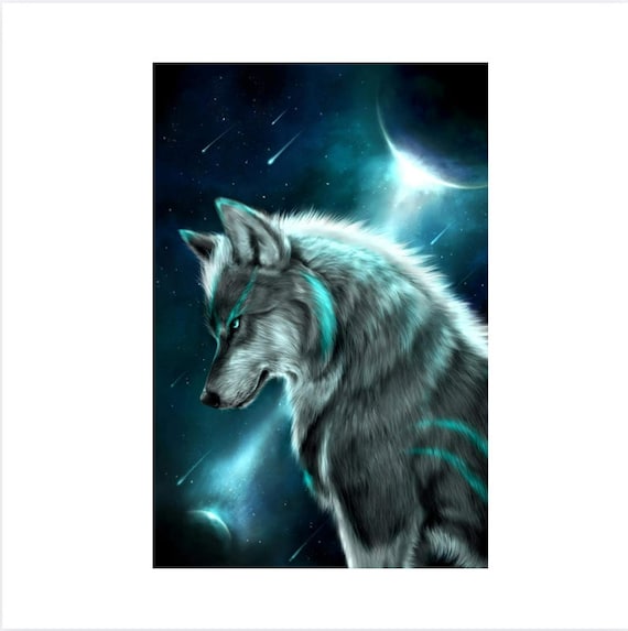 Mystical Wolf DIY 5D Diamond Painting Kit Rhinestone Full Drill DIY Picture  Art