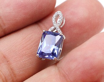 Jewelry Accessories Key Chain Bracelet Necklace Pendants Halo Tanzanite Cz 925 Sterling Silver Pendant Earrings Set Jewelry Accessories Key Chain Bracelet Necklace Pendants Halo Tanzanite Cz 925 Sterling Silver Pendant Earrings Set