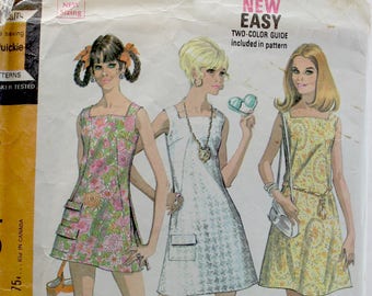 1969 Vintage McCall's 9784 Dress with Shorts Pattern