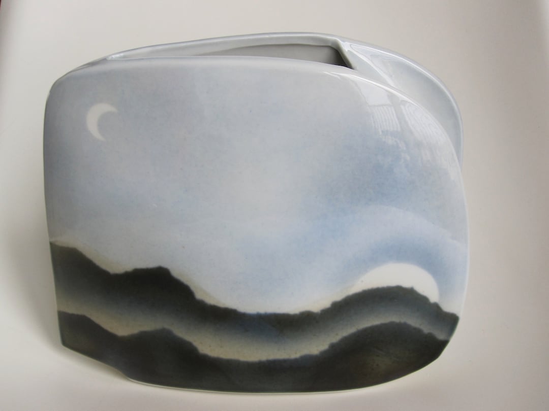 Charles DE BERTRY Vase VIREBENT 1970s 80s Made in France, Vase coucher