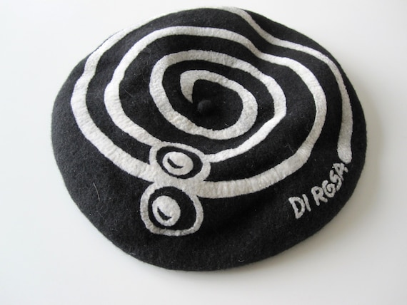 DI ROSA Vintage wool beret 1980s France, Béret 100
