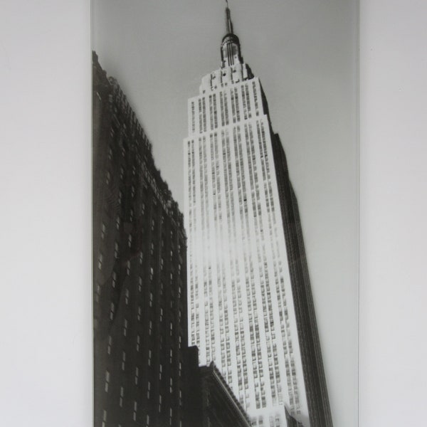 ROSENTHAL Studio-line Andy WARHOL " Warhol Empire, New York " Important plat en verre sérigraphié