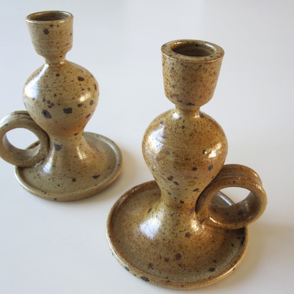 Ceramic Candle Holder With Handle Etsy