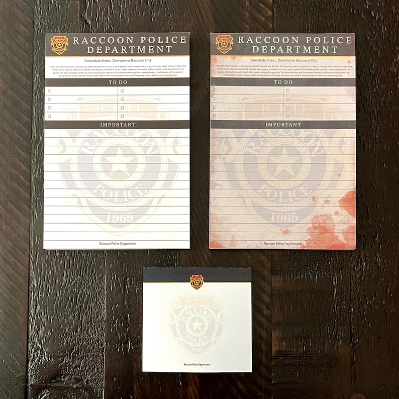 Resident Evil Sticky Notes, Notepads, Raccoon City, Umbrella Corp image 3