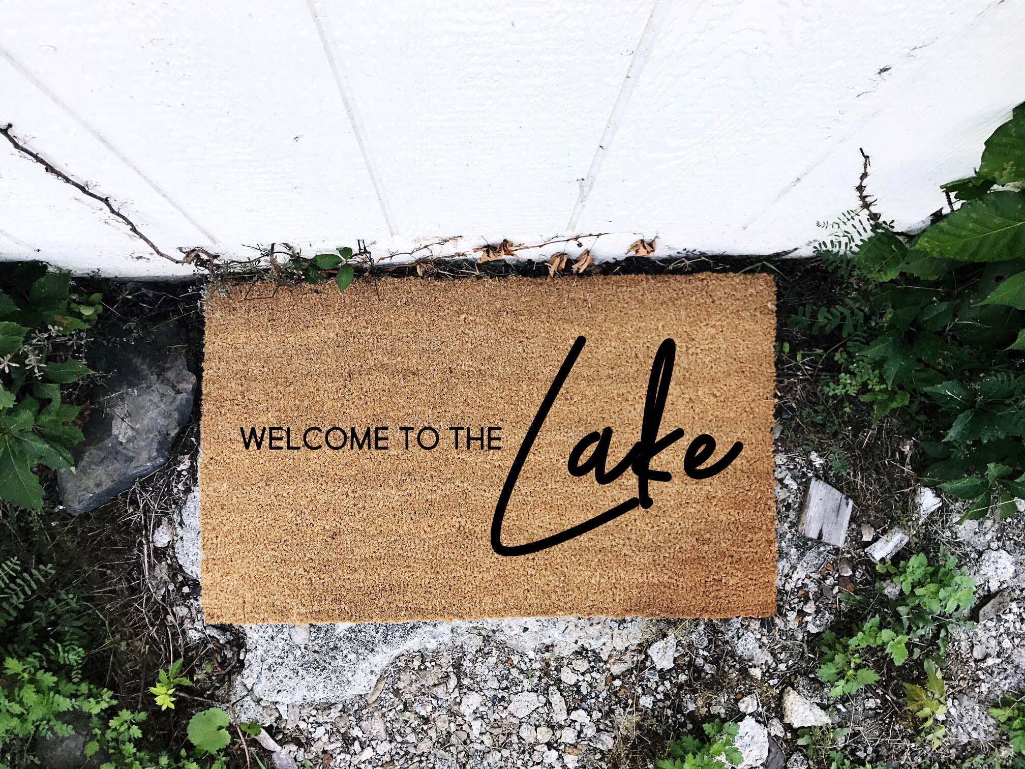 Welcome To The Lake Doormat The Mountains Lake Doormat Etsy