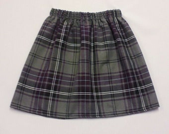Girls Age 1-2 Years Tartan Plaid Skirt Elasticated Waist Skirt Scottish Burns Night 8 Colours Easy Care Comfortable Casual Skirt UK Seller