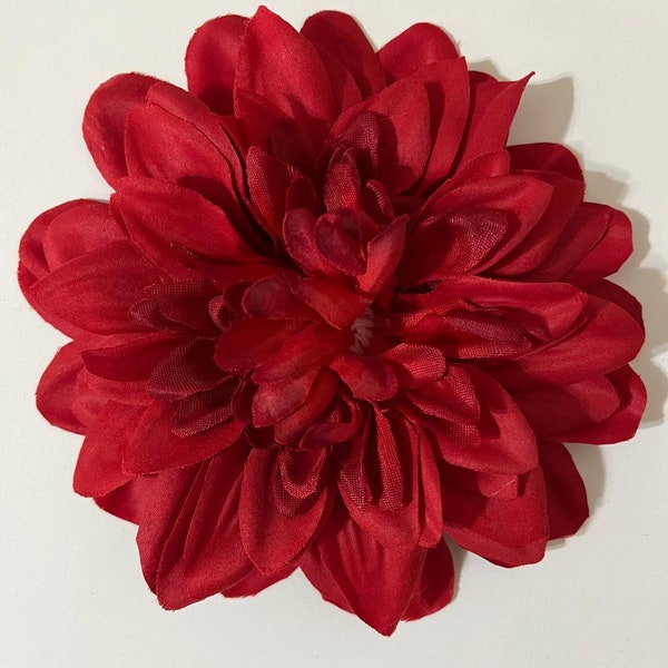 Red Dahlia X- Large  Flower Hair Clip