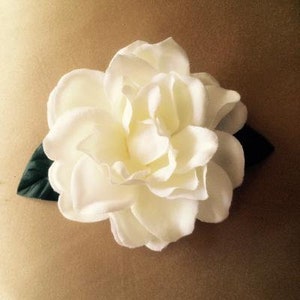 Gardenia Silk Flower Hair Clip