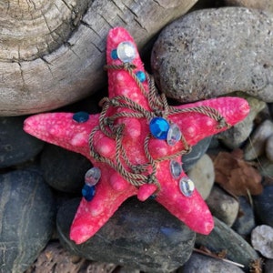 Mermaid Tropical Pink Starfish Hair Clip