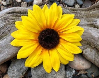 Yellow Sunflower Hair Clip