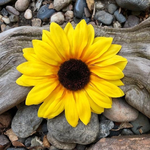 Yellow Sunflower Hair Clip