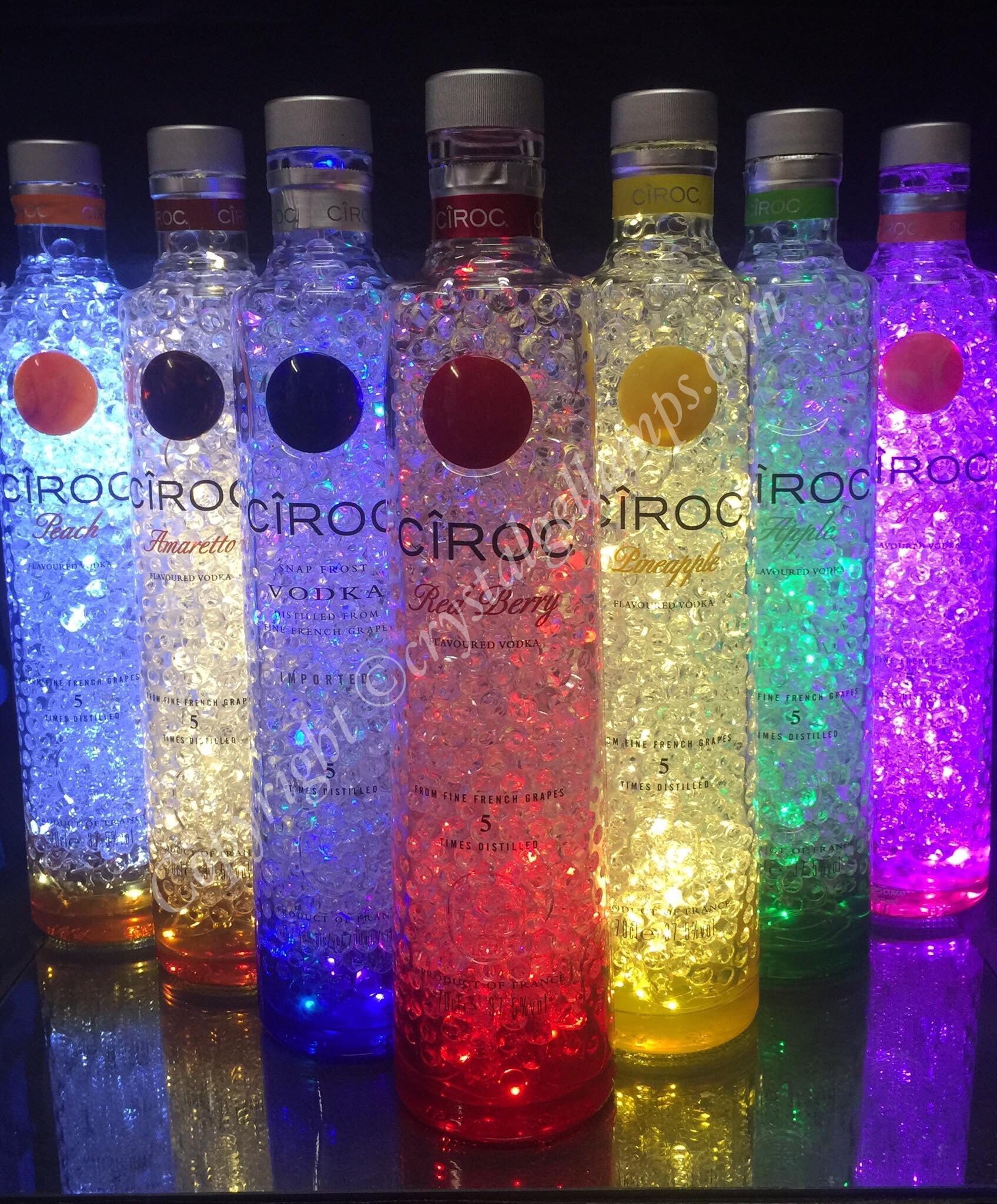 ciroc remote control bottle lamp9 colours available. Etsy