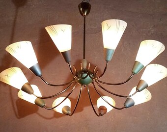 Sputnik chandelier | Etsy LAMP Leuchte Sputnik Lampe Kronleuchter Vintage