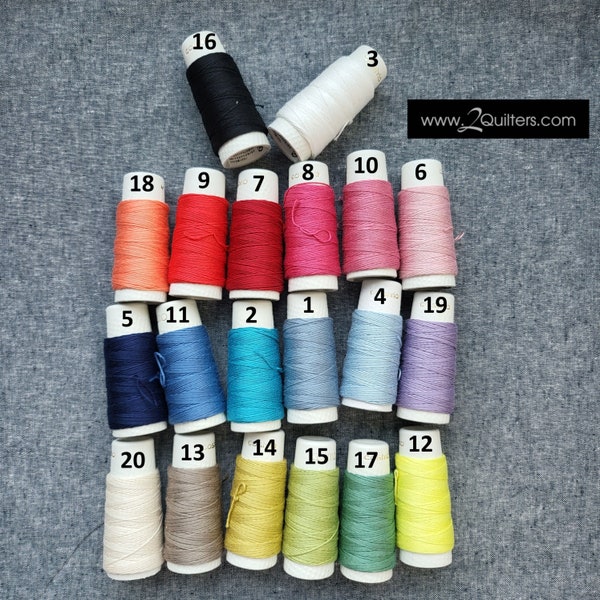 Lecien Hidamari Cosmo Sashiko Thread, Solid Colours, 30m. Select Colour, 20 colours available