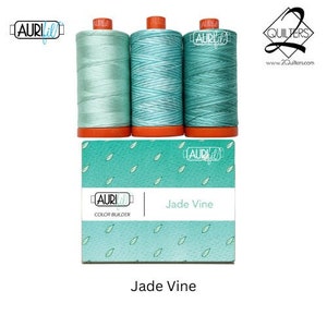 Aurifil 50wt Color Builder 3-spool Box, Jade Vine