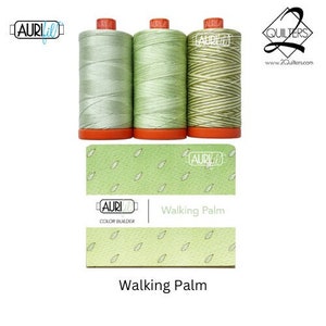 Aurifil 50wt Color Builder 3-spool Box, Walking Palm