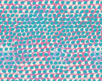 Happy by Carrie Bloomston, Layered Dot in Hot Pink, per half-yard, Windham Fabrics