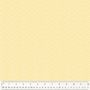 Laurel von Whistler Studios, Blooming Blocks in Hellgelb, pro Meter, Windham Fabrics