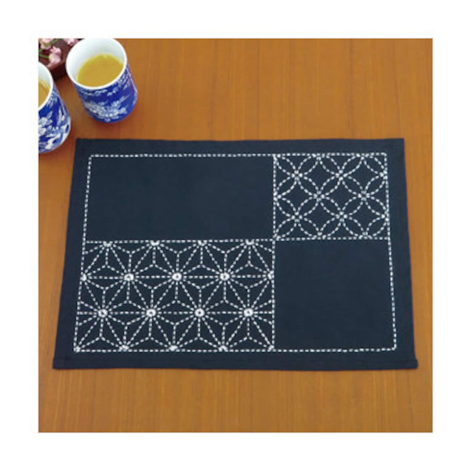 Ready to Stitch SK311 Japanese Sashiko Placemat Kit Etsy
