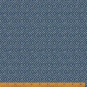 Indigo Stitches by Whistler Studios, Diamond in Ivory, per half-yard, Windham Fabrics
