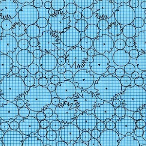 Tecidos Robert Kaufman, Coleção CF, Nenúfares no Lago, de Carolyn Friedlander, por meia jarda