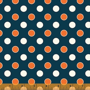 Five and Ten by Denyse Schmidt, Dots in Navy, Windham Fabrics, per half yard