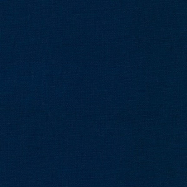 Kona 60 Cotton Solids in Navy by Robert Kaufman Fabrics, Per 0.5yard, Continuous Cut, Flat Rate Shipping