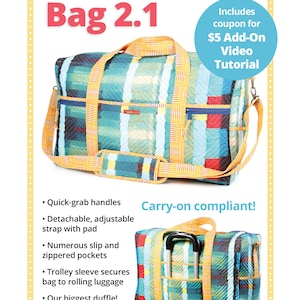 Travel Duffle Bag 2.1, Patterns by Annie, Pattern Booklet