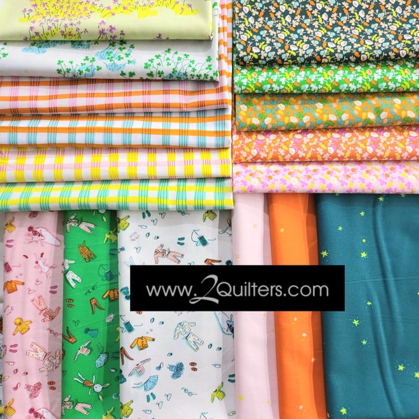 BUNDLE (Select Size): Windham Fabrics, Lucky Rabbit by Heather Ross, 24 prints