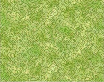Wild Meadow by Sue Miano, Petal Pavers in Lime, Windham Fabrics, per half-yard,