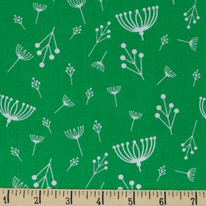 Birch Organic Fabrics, Best of Charley Harper, Twigs Green, per half-yard