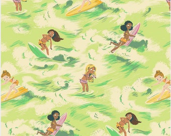 Windham Fabrics, Malibu, Sayulita in Sea Breeze, by Heather Ross, per half-yard