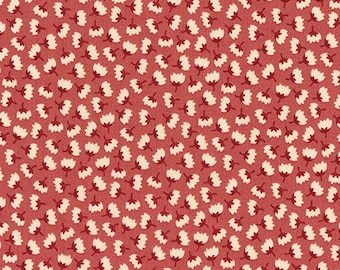 Robert Kaufman Fabrics, Berry Season, Flowers in Spice by Elizabeth Hartman, per half-yard