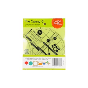 The Clammy 6&quot; OR 8&quot; from Latifah Saafir Studios, Quilting Ruler / Template, SELECT SIZE
